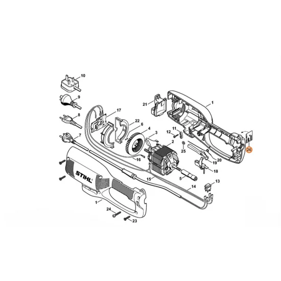 STIHL  Tabliczka z typem urządzenia FSE 81 4809 967 1502